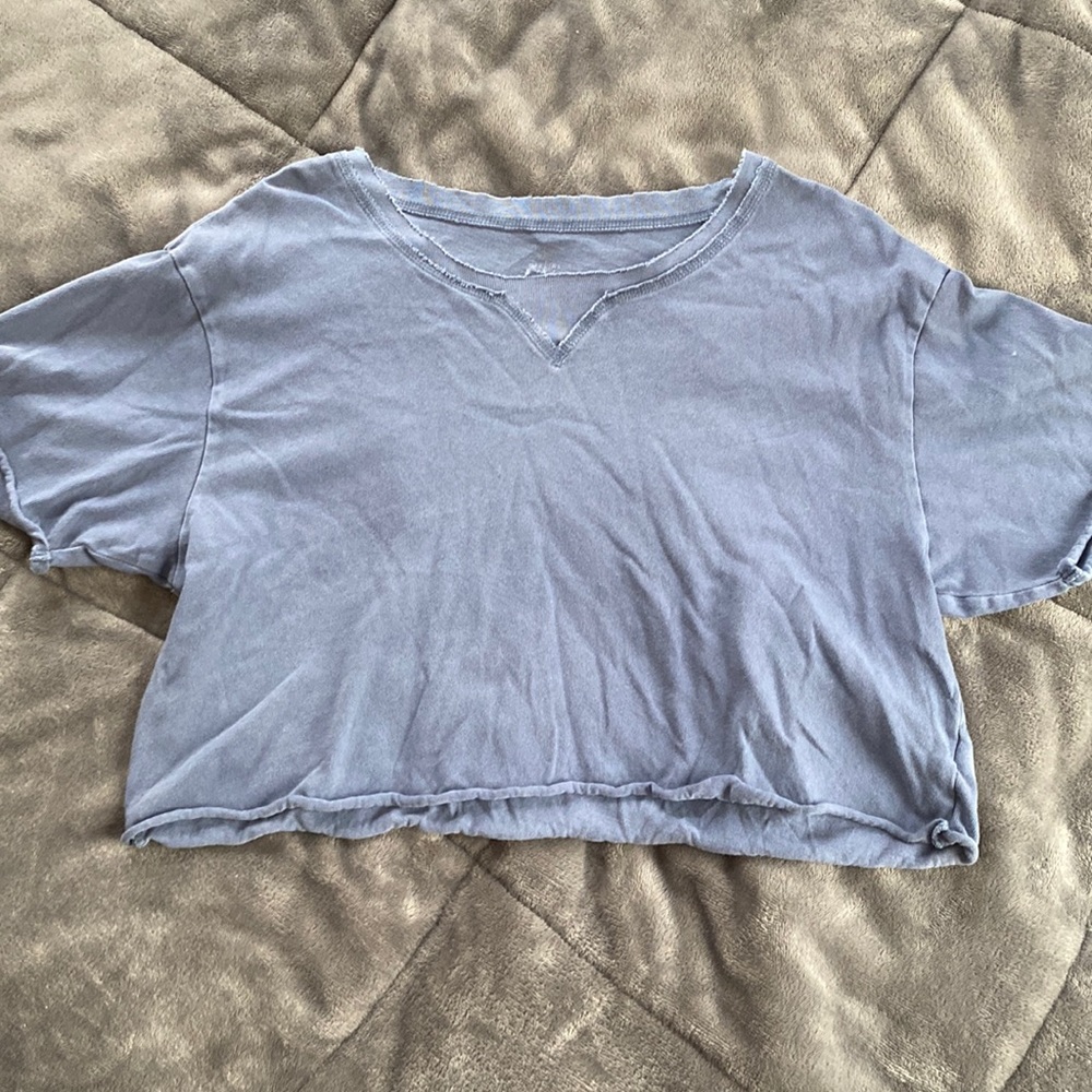 Aerie Offline Blue Cropped T-Shirt